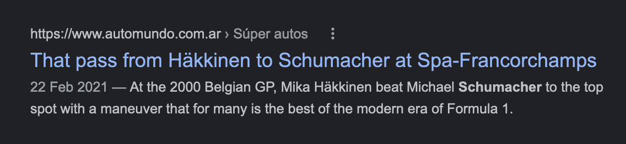 haekkinen schumacher in title